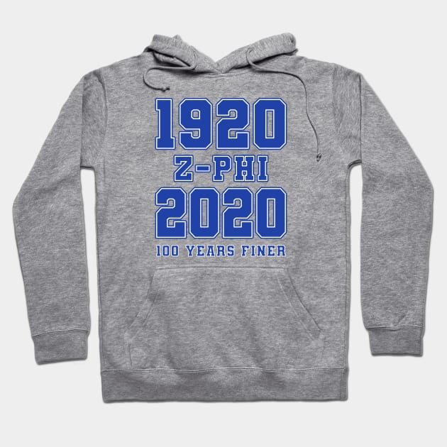 1920 - 2020 100 Years Finer Zeta Blue Gear Hoodie by DrJOriginals